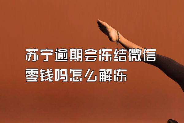 苏宁逾期会冻结微信零钱吗怎么解冻