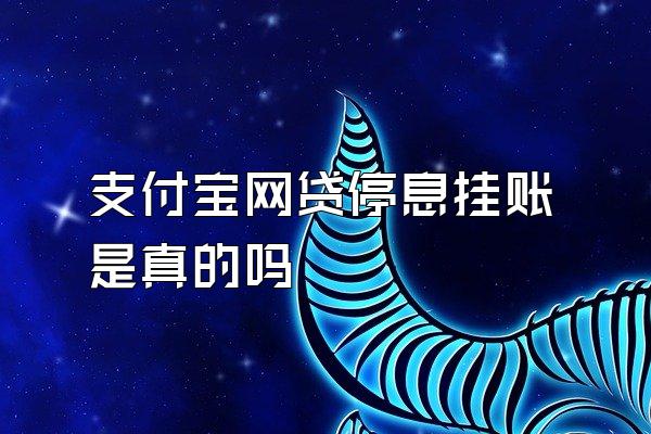 支付宝网贷停息挂账是真的吗