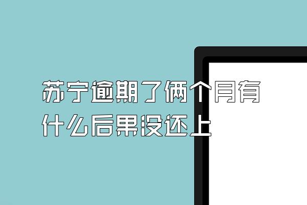 苏宁逾期了俩个月有什么后果没还上
