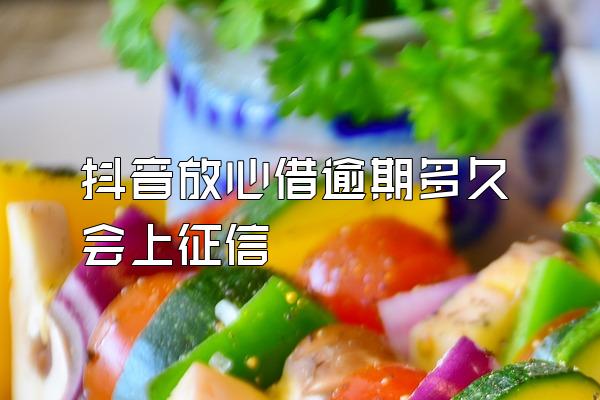 抖音放心借逾期多久会上征信
