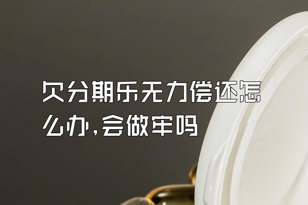 欠分期乐无力偿还怎么办,会做牢吗