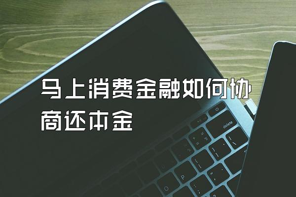马上消费金融如何协商还本金