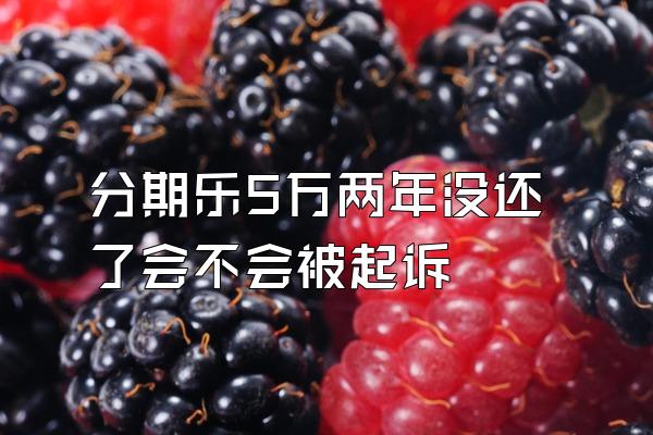 分期乐5万两年没还了会不会被起诉