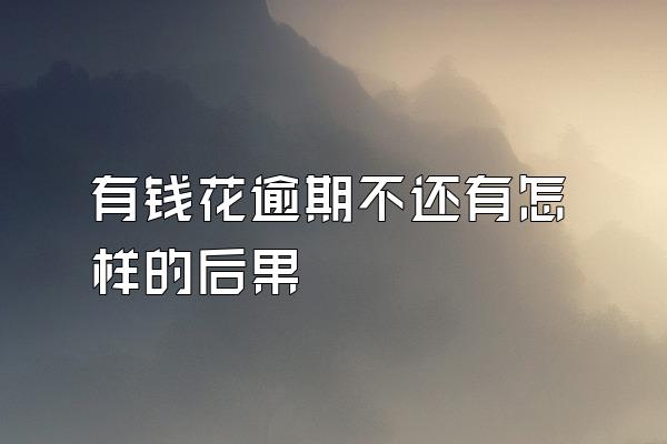 有钱花逾期不还有怎样的后果