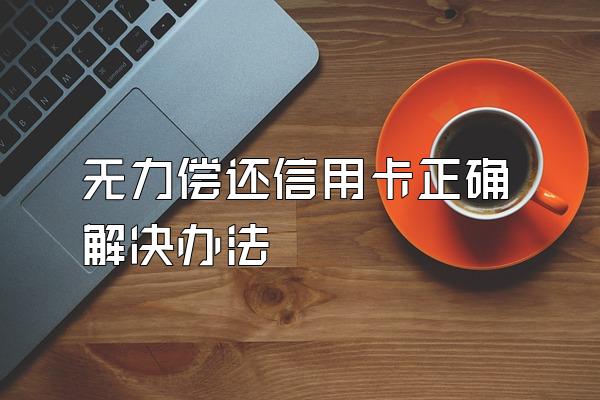 无力偿还信用卡正确解决办法