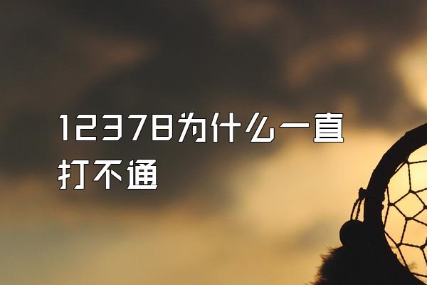 12378为什么一直打不通
