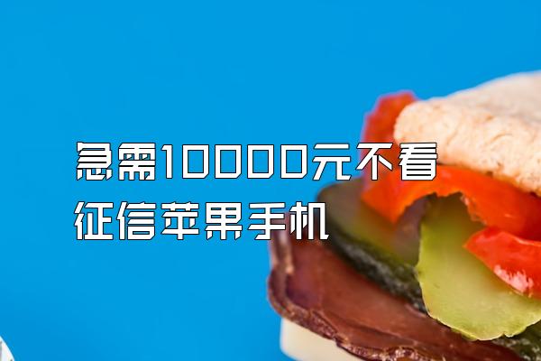 急需10000元不看征信苹果手机