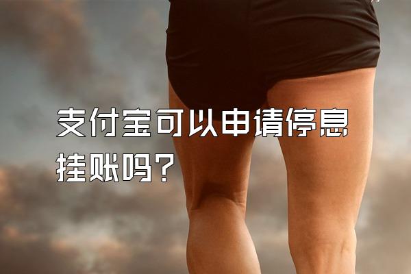 支付宝可以申请停息挂账吗?