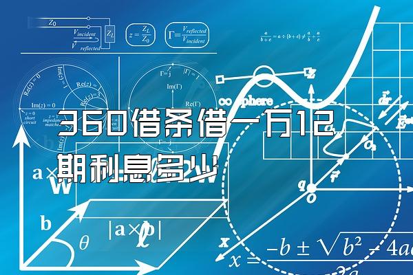 360借条借一万12期利息多少