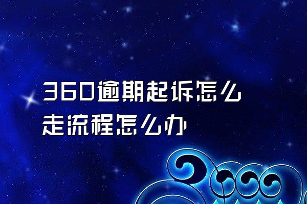 360逾期起诉怎么走流程怎么办