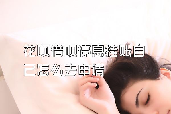 花呗借呗停息挂账自己怎么去申请