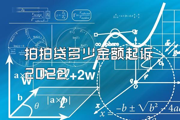 拍拍贷多少金额起诉2022