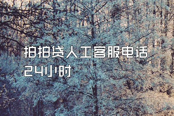 拍拍贷人工客服电话24小时