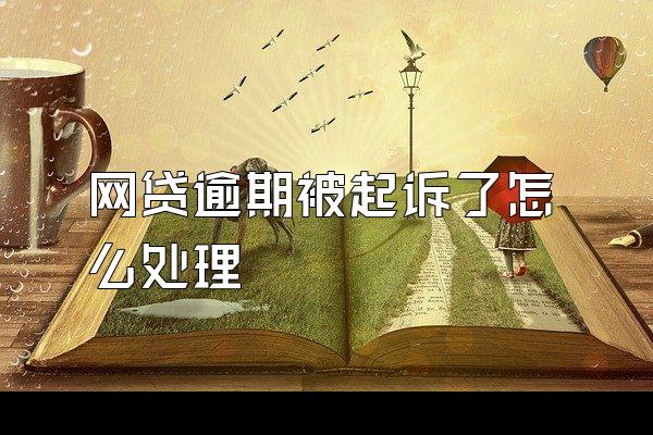 网贷逾期被起诉了怎么处理