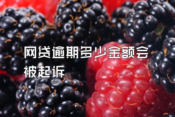 网贷逾期多少金额会被起诉