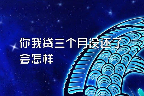 你我贷三个月没还了会怎样