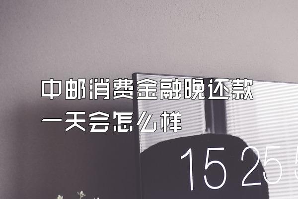 中邮消费金融晚还款一天会怎么样