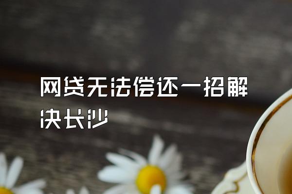 网贷无法偿还一招解决长沙