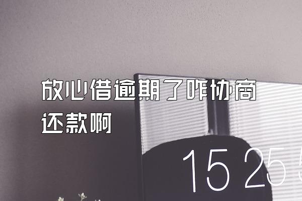 放心借逾期了咋协商还款啊