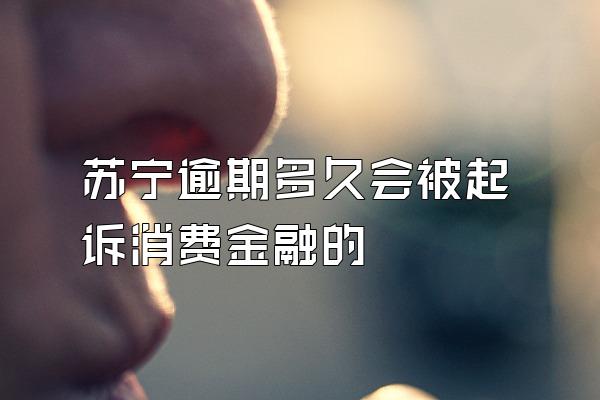 苏宁逾期多久会被起诉消费金融的