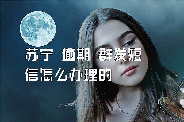 苏宁 逾期 群发短信怎么办理的