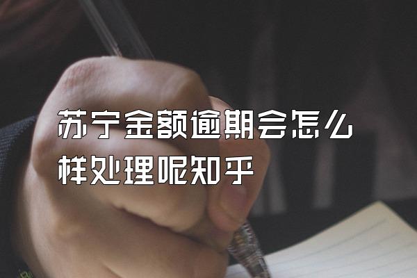 苏宁金额逾期会怎么样处理呢知乎