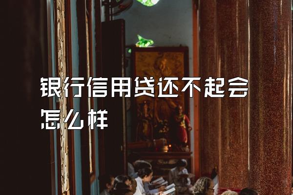 银行信用贷还不起会怎么样