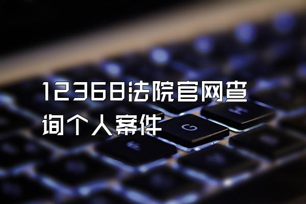 12368法院官网查询个人案件