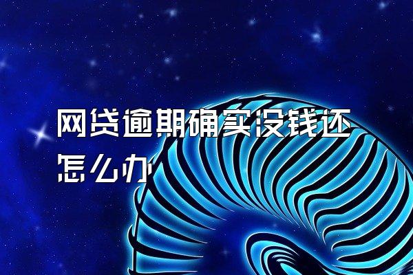 网贷逾期确实没钱还怎么办