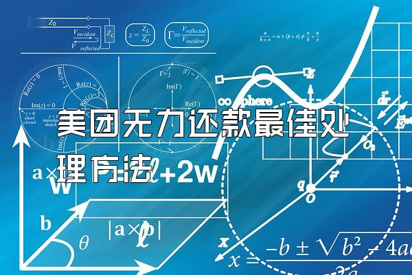 美团无力还款最佳处理方法