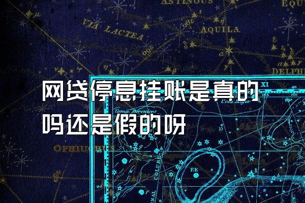 网贷停息挂账是真的吗还是假的呀