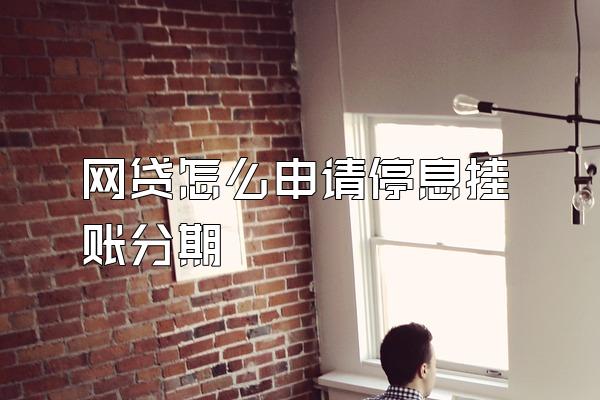 网贷怎么申请停息挂账分期
