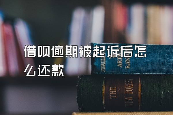 借呗逾期被起诉后怎么还款