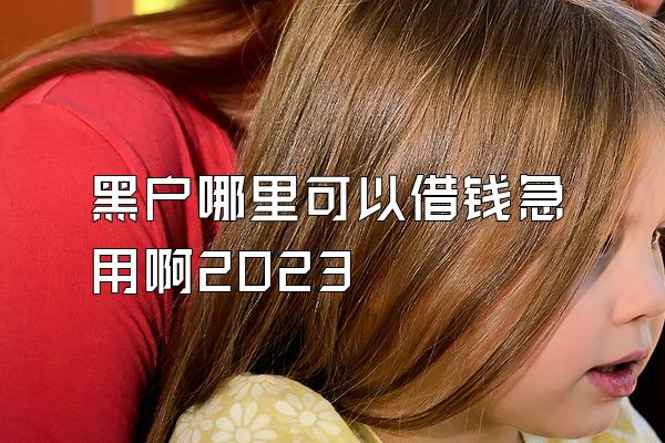 黑户哪里可以借钱急用啊2023
