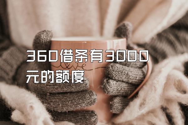 360借条有3000元的额度