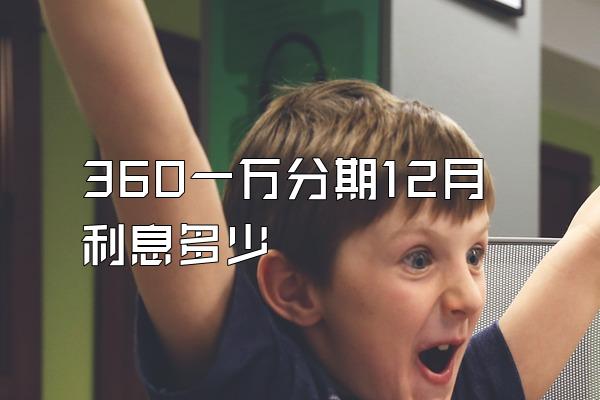 360一万分期12月利息多少