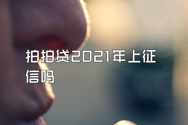 拍拍贷2021年上征信吗