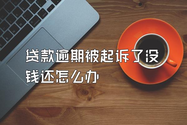 贷款逾期被起诉了没钱还怎么办