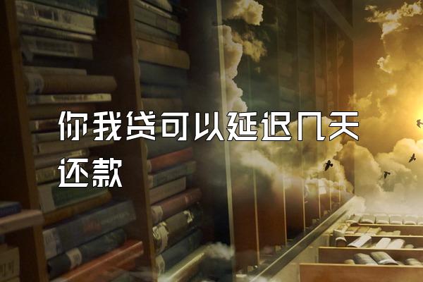 你我贷可以延迟几天还款