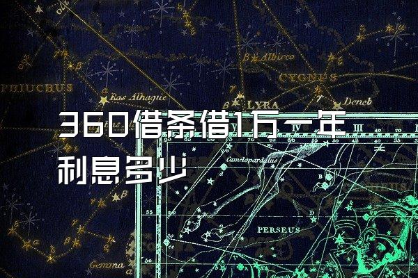360借条借1万一年利息多少