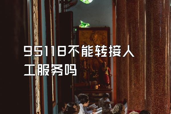 95118不能转接人工服务吗