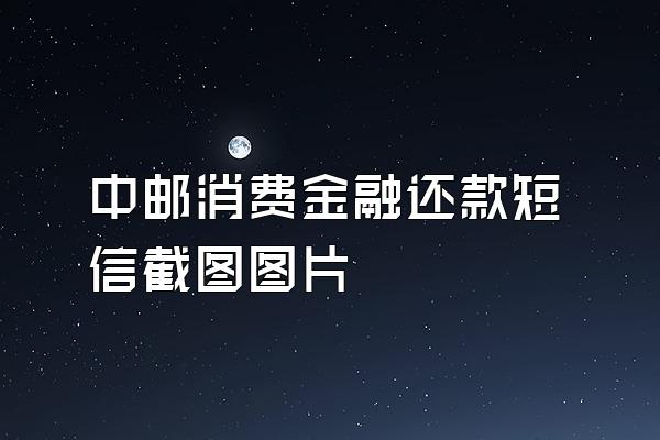 中邮消费金融还款短信截图图片
