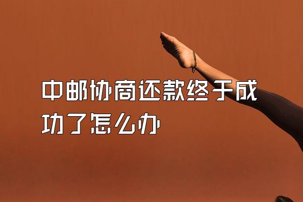 中邮协商还款终于成功了怎么办