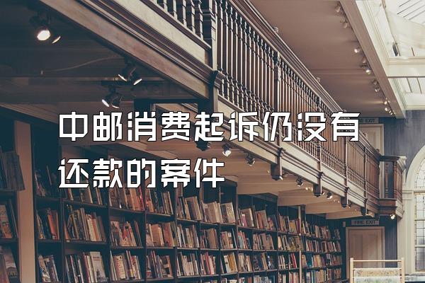 中邮消费起诉仍没有还款的案件