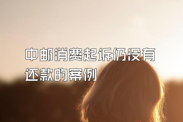 中邮消费起诉仍没有还款的案例