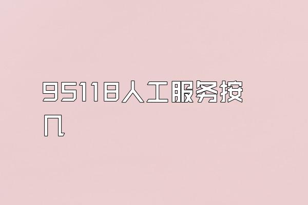 95118人工服务按几