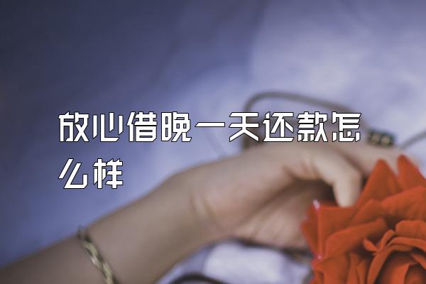 放心借晚一天还款怎么样