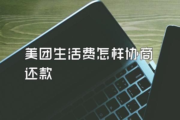 美团生活费怎样协商还款