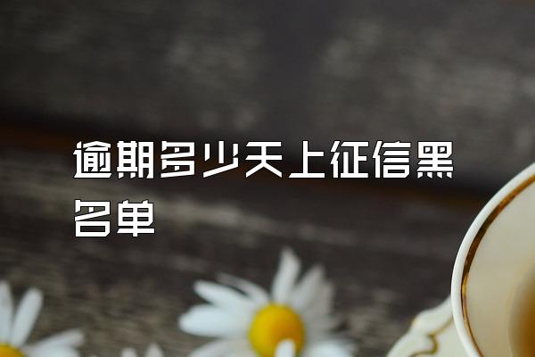 逾期多少天上征信黑名单