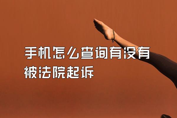 手机怎么查询有没有被法院起诉